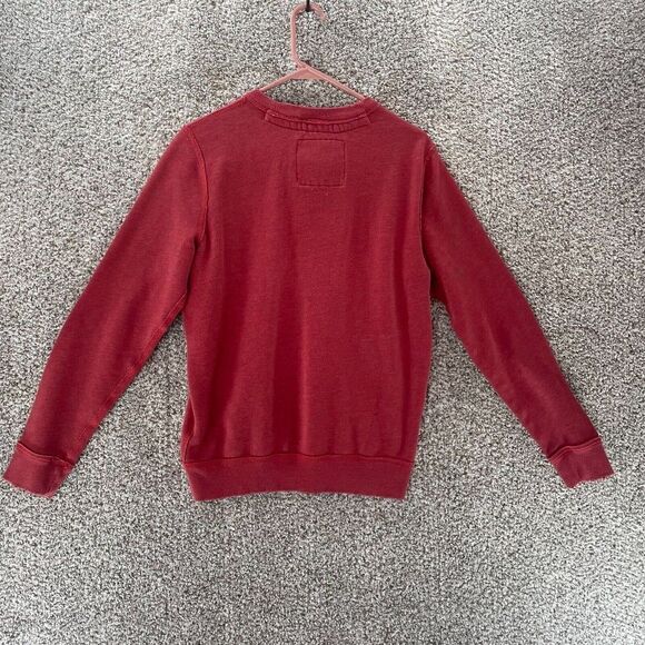 Abercrombie & Fitch Sweatshirt Mens Small Red Muscle Embroidered Logo Preppy - Picture 9 of 10